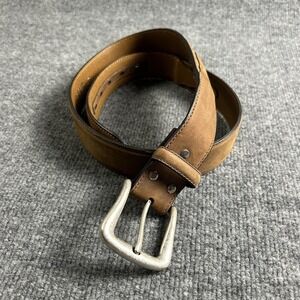 Nocona Belt Mens 36 Brown Genuine Leather Distressed Western Buckle N243444